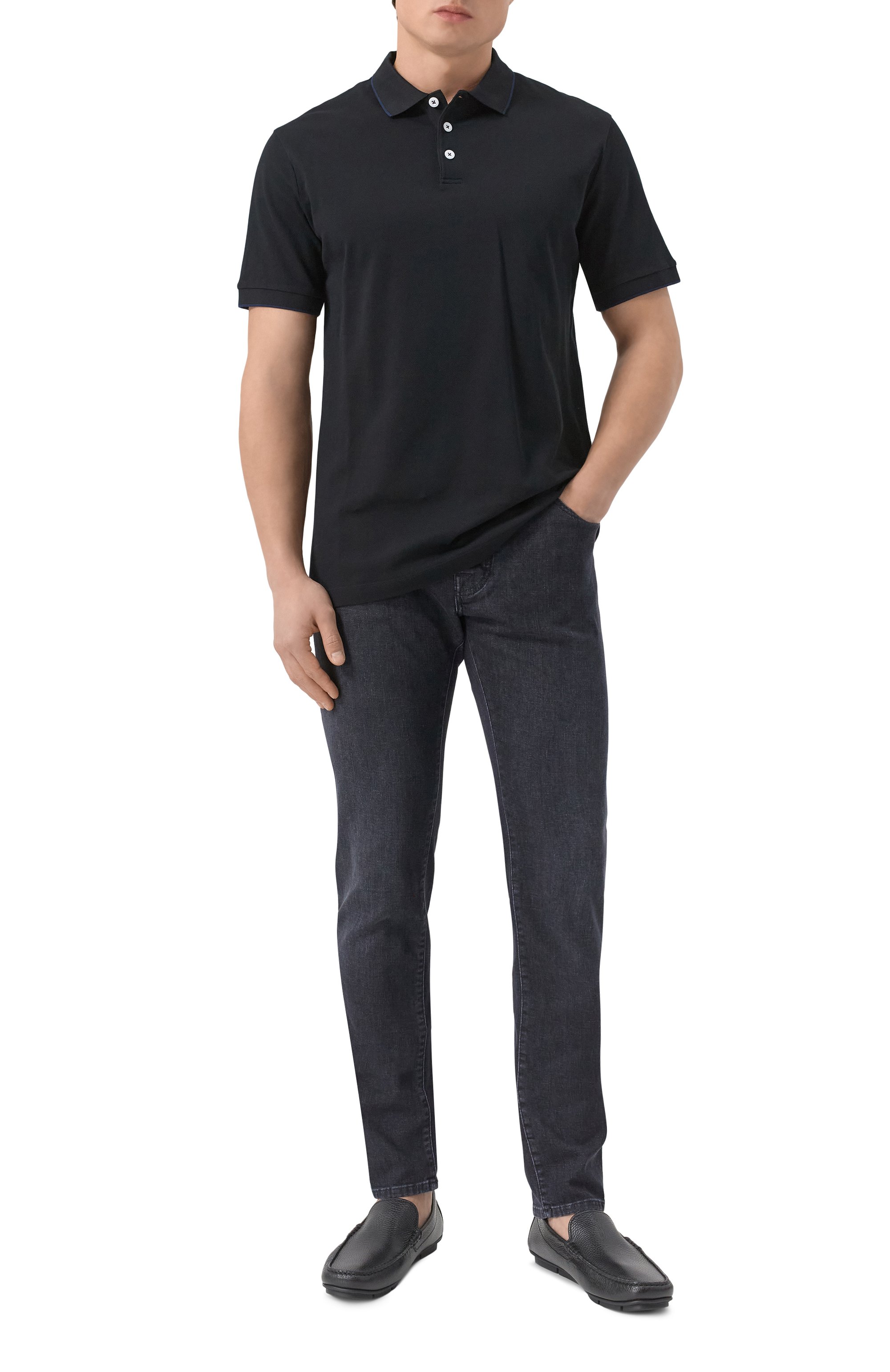 Кожаные мокасины DOUCAL'S, арт. DU3409HAVAUF235N, фото 2