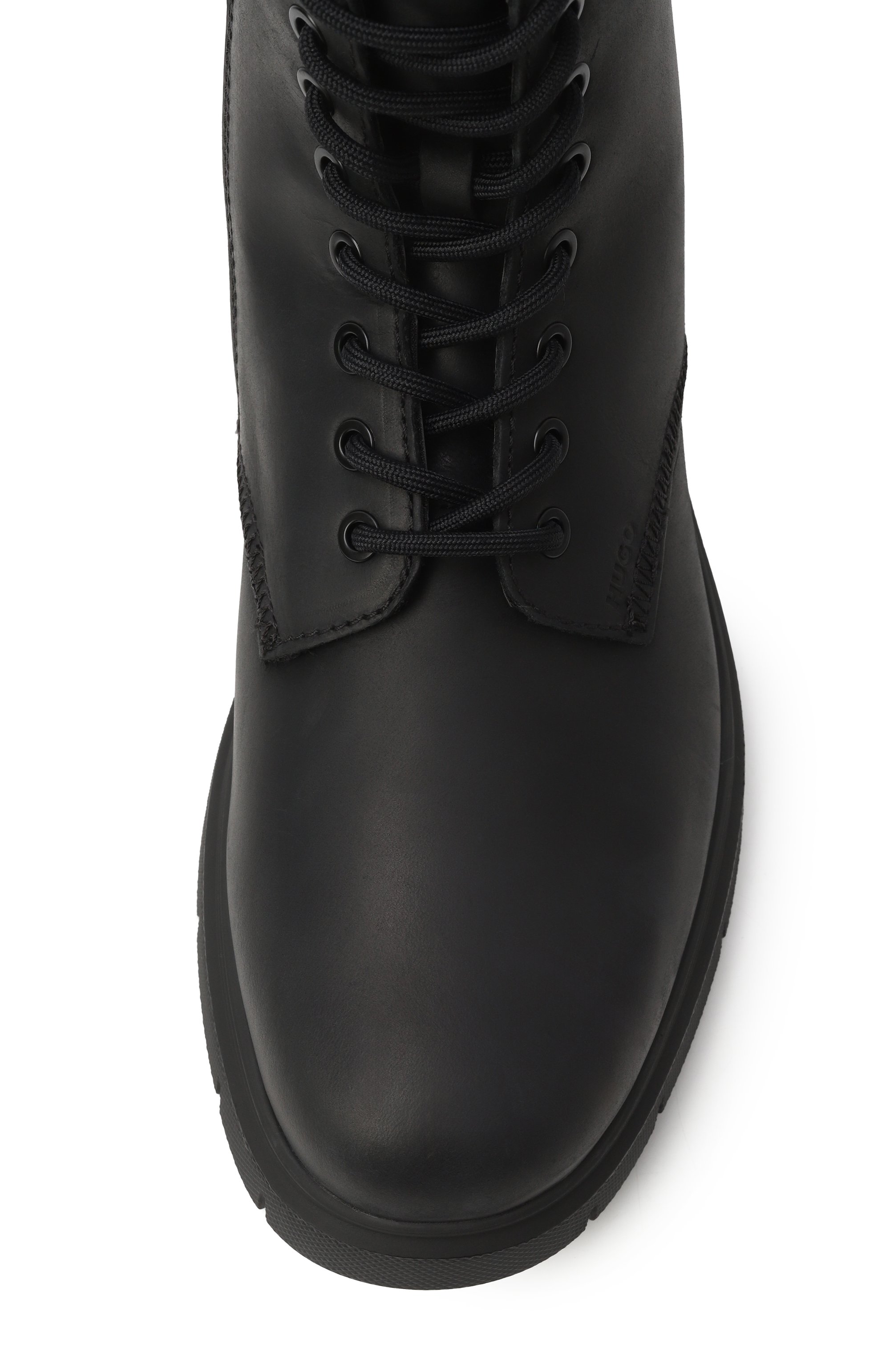 Кожаные ботинки ryan HUGO черного цвета по цене 28950 руб., арт. 50552696, фото 6 Кожаные ботинки ryan HUGO, арт. 50552696, фото 6