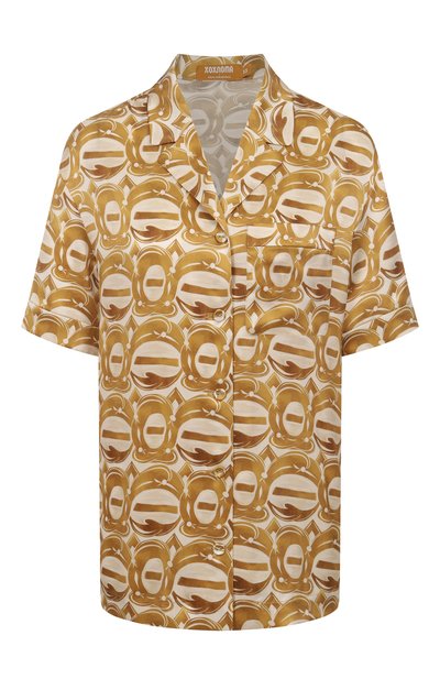 Женская атласная рубашка ХОХЛОМА Х АЛЕНА АХМАДУЛЛИНА, арт. WTB2112