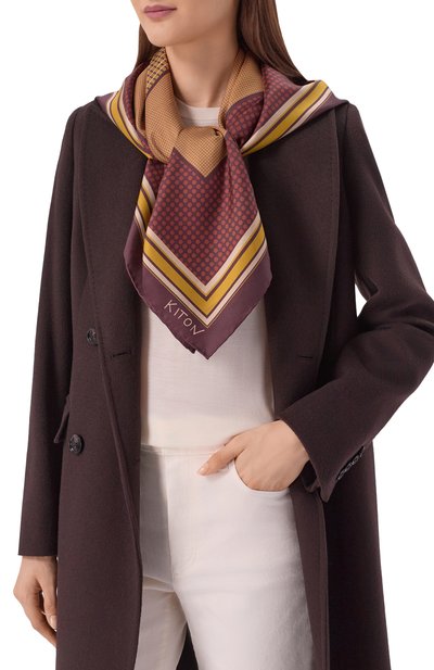 Женский шелковый платок KITON, арт. D53754K0570