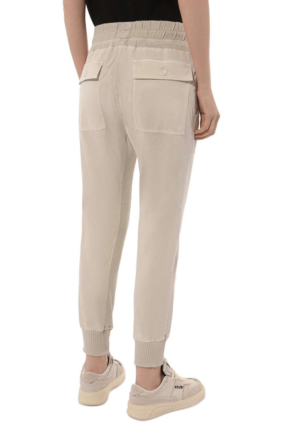 Хлопковые джоггеры JAMES PERSE светло-бежевого цвета по цене 56600 руб., арт. WHVJ1677/TALC, фото 4 Хлопковые джоггеры JAMES PERSE, арт. WHVJ1677/TALC, фото 4