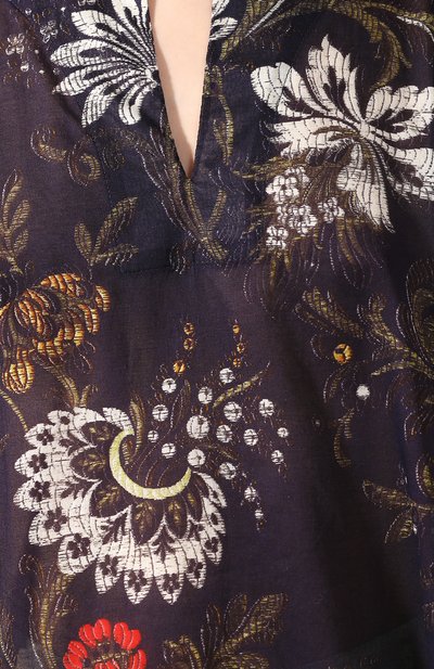 Хлопковая туника DRIES VAN NOTEN темно-синего цвета по цене 48950 руб., арт. 201-10731-9016, фото 5 Хлопковая туника DRIES VAN NOTEN, арт. 201-10731-9016, фото 5