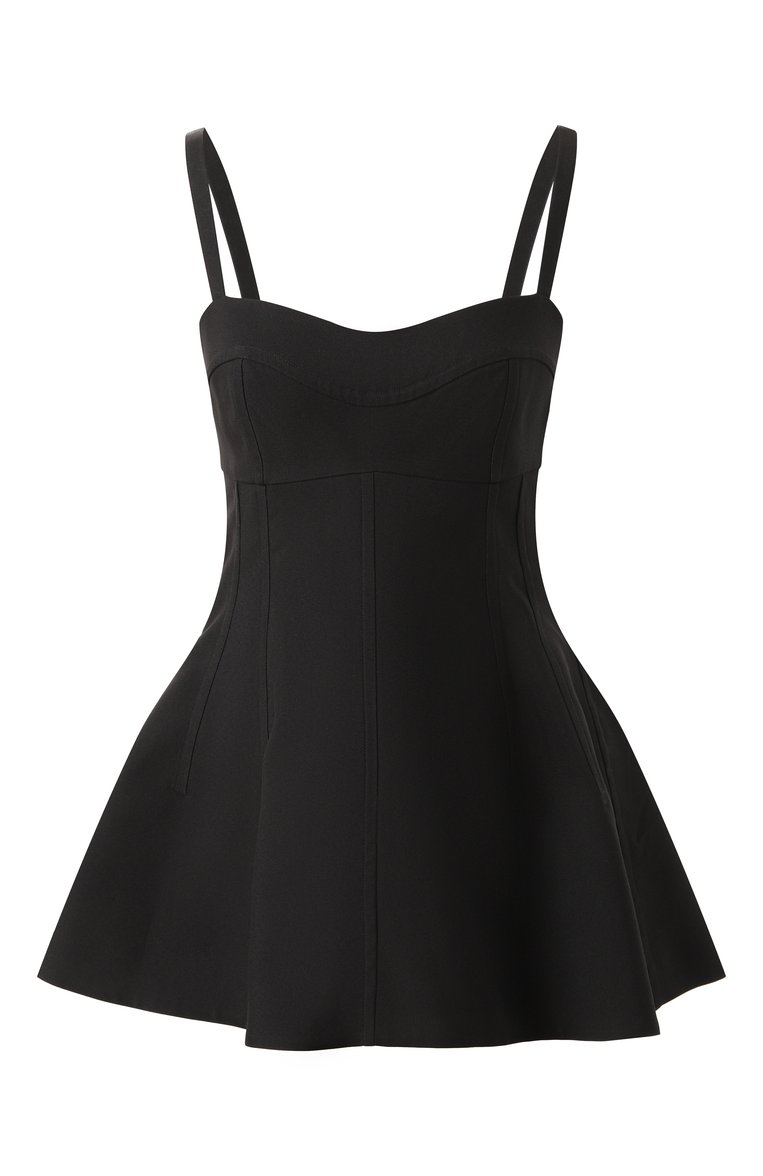 Женский топ JIL SANDER черного цвета, арт. J04NC0107-J70013 | Фото 1 (Материал внешний: Шелк, Синтетический материал; Длина (для топов): Удлиненные; Рукава: На бретелях; Стили: Минимализм; Автоматизация ТО: Проставлено; Автоматизация состава: Проставлено)
