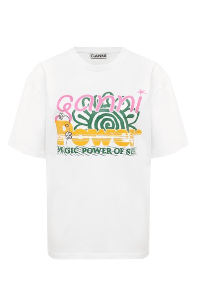 Женская хлопковая футболка GANNI, арт. T3790