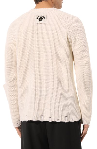 Свитер из шерсти и кашемира A PAPER KID кремового цвета по цене 34000 руб., арт. F3PKMAJP002, фото 4 Свитер из шерсти и кашемира A PAPER KID, арт. F3PKMAJP002, фото 4