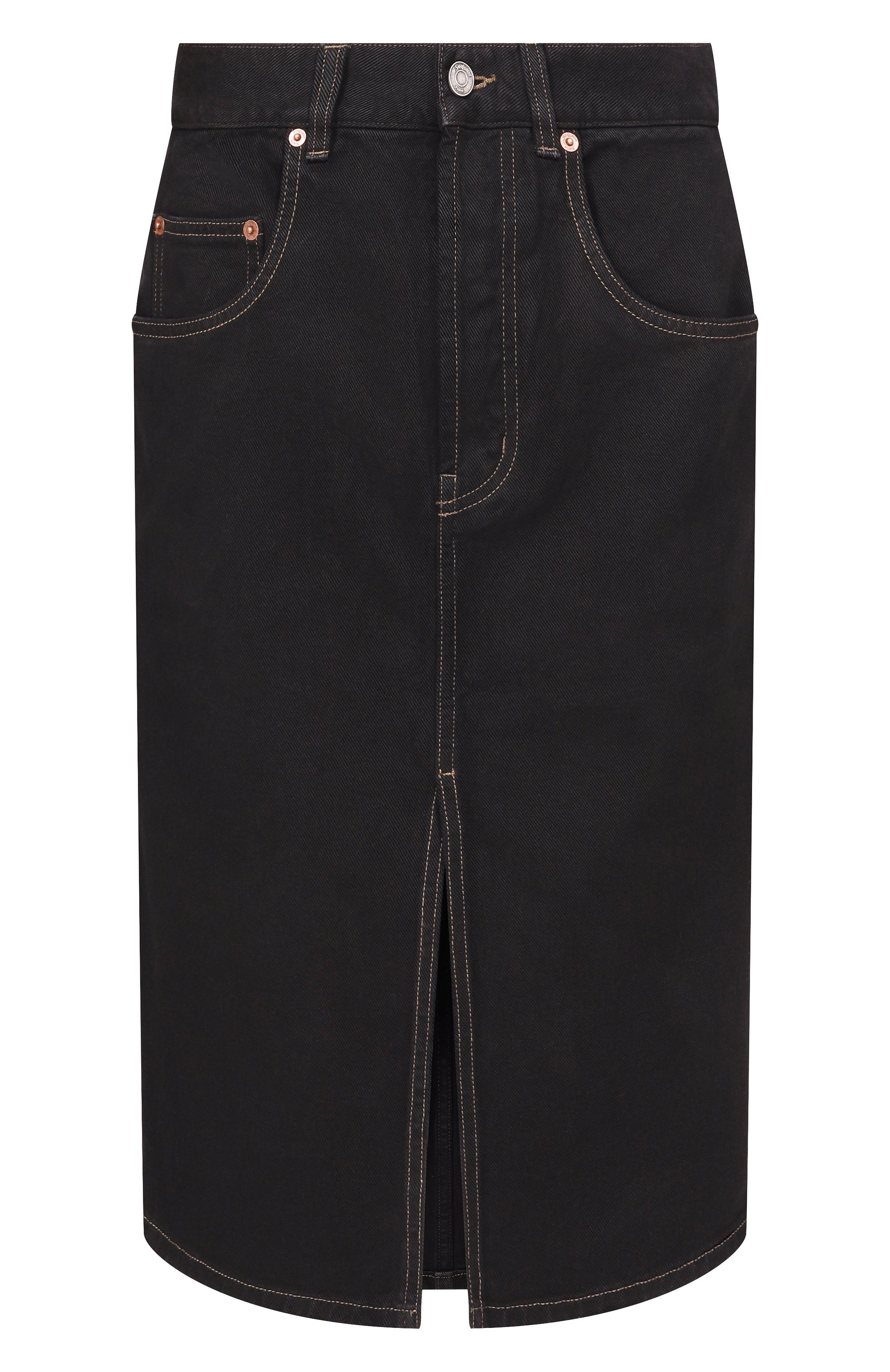 Джинсовая юбка SAINT LAURENT черного цвета по цене 199500 руб., арт. 772260/Y33WC, фото 1 Джинсовая юбка SAINT LAURENT, арт. 772260/Y33WC, фото 1