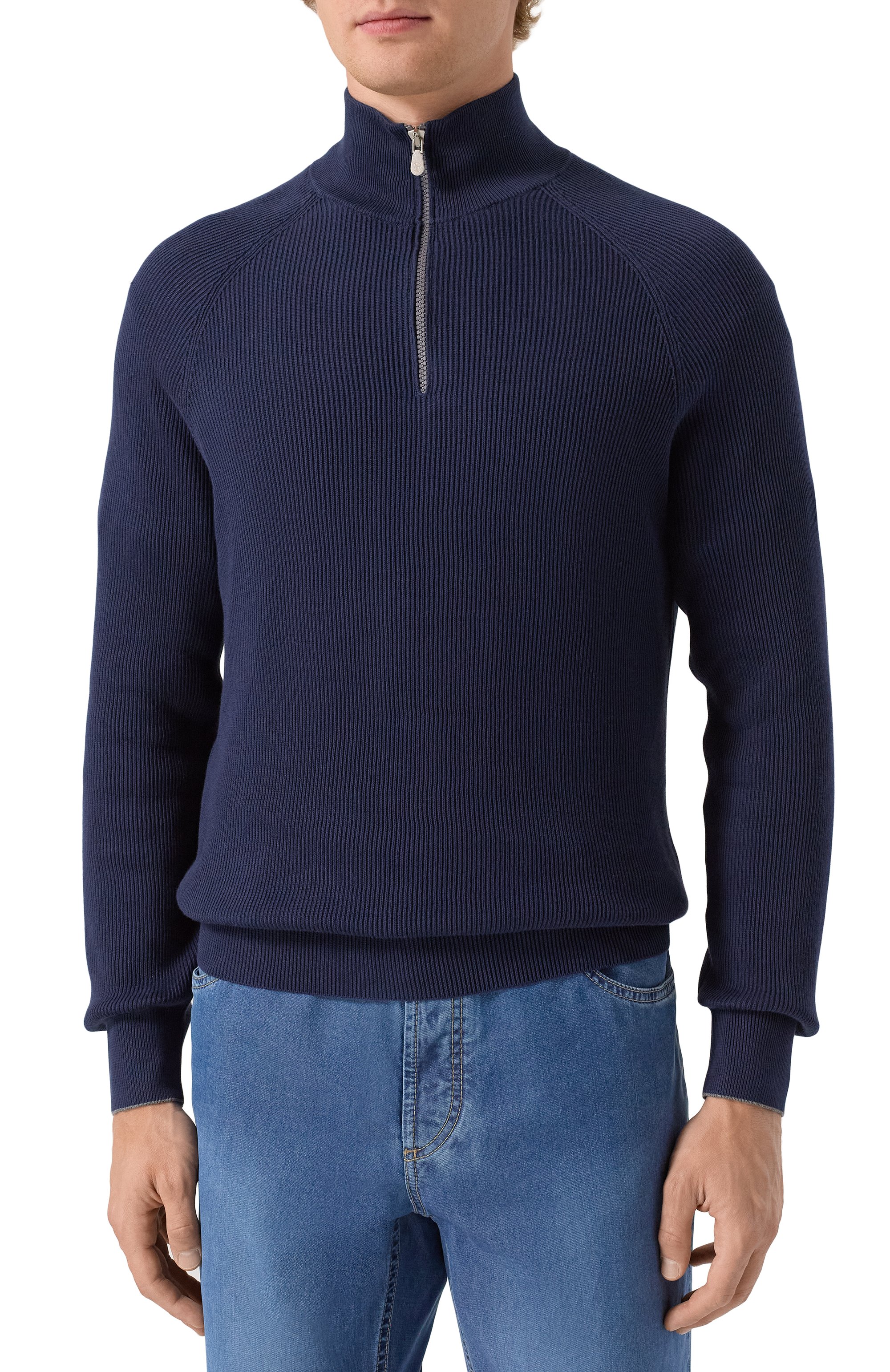 Хлопковый джемпер BRUNELLO CUCINELLI, арт. M29400104, фото 3