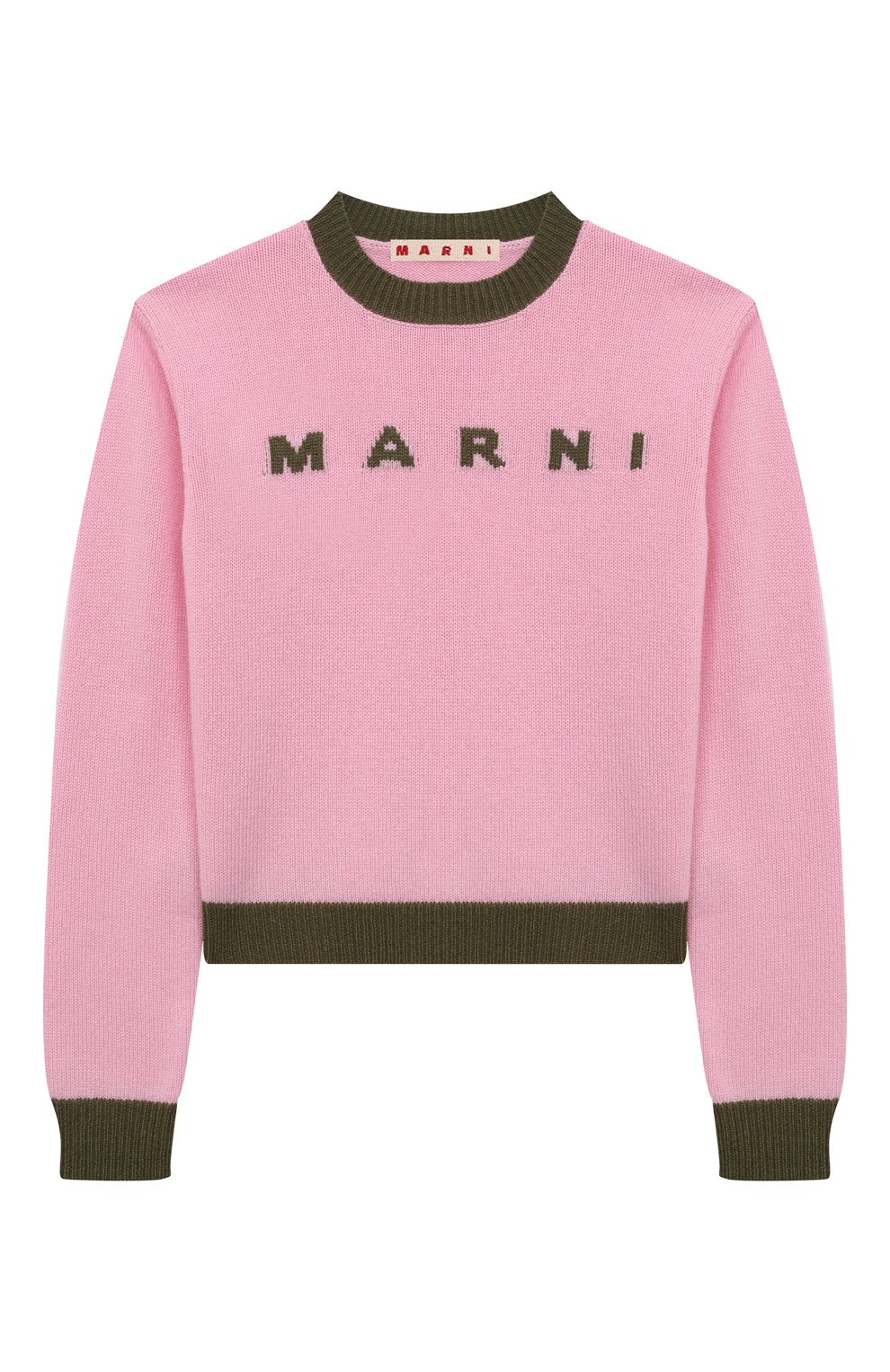 Пуловер из шерсти и кашемира MARNI розового цвета по цене 24400 руб., арт. M00993/M00ML, фото 1 Пуловер из шерсти и кашемира MARNI, арт. M00993/M00ML, фото 1