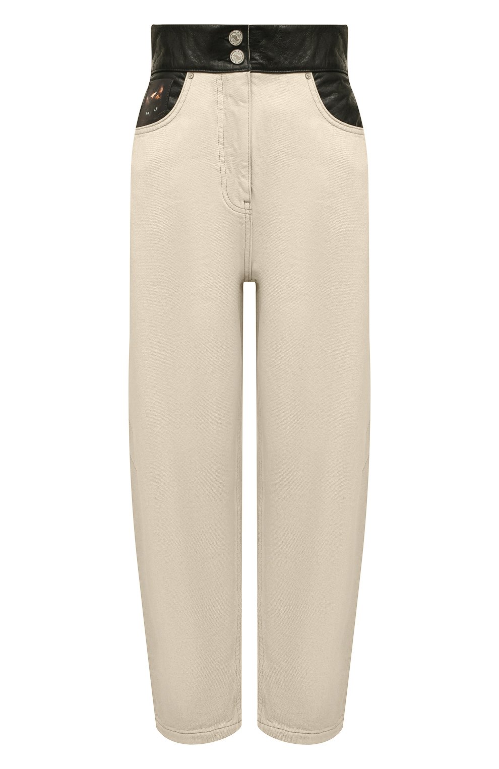 Джинсы со вставками кожи ULYANA SERGEENKO, арт. PNT005SS21Denim 0033дж, фото 1