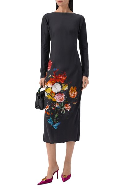 Платье из вискозы DRIES VAN NOTEN черного цвета по цене 196500 руб., арт. 262-011010/4087, фото 2 Платье из вискозы DRIES VAN NOTEN, арт. 262-011010/4087, фото 2