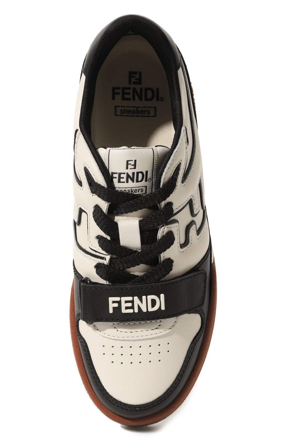 Кожаные кеды fendi match FENDI, арт. 8E8453 A0MN, фото 6