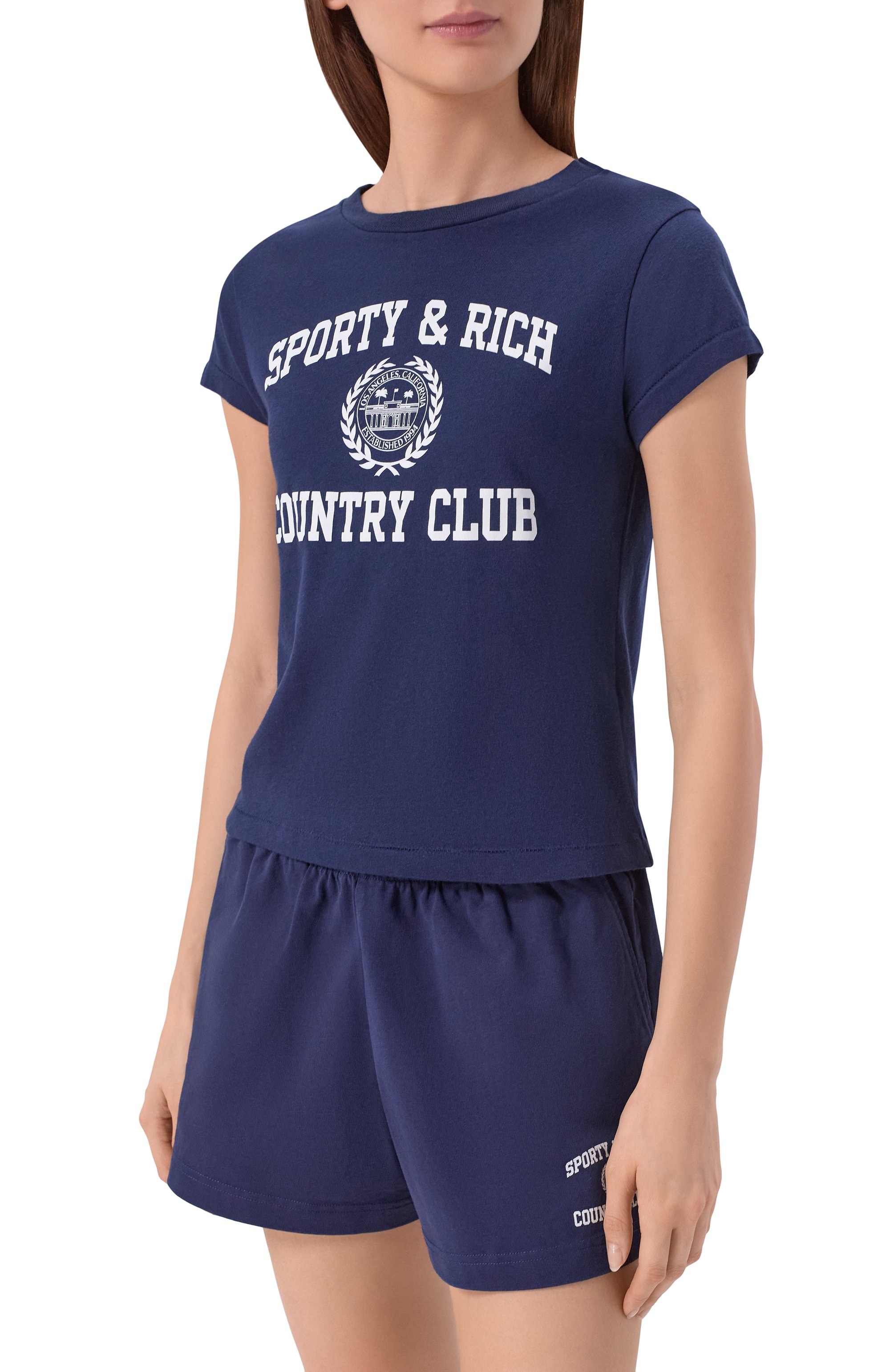 Хлопковая футболка SPORTY AND RICH, арт. T011176218BL106, фото 3