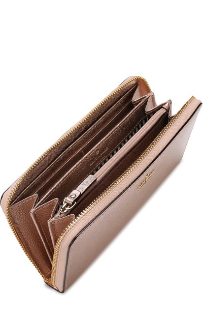 Кожаный кошелек на молнии с логотипом бренда KATE SPADE NEW YORK, арт. PWRU5073B, фото 3