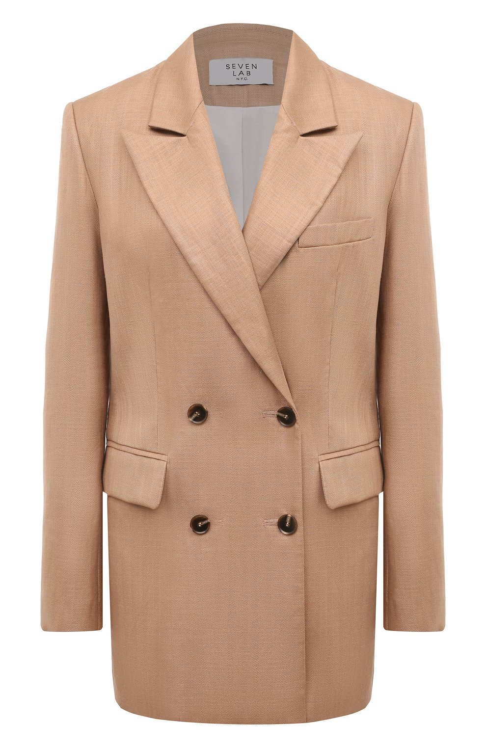 Жакет SEVEN LAB бежевого цвета по цене 21760 руб., арт. SJO.02.700.351, фото 1 Жакет SEVEN LAB, арт. SJO.02.700.351, фото 1