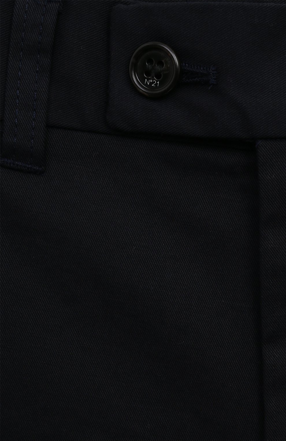Хлопковые брюки N21 темно-синего цвета по цене 18300 руб., арт. N21889/N0341, фото 3 Хлопковые брюки N21, арт. N21889/N0341, фото 3