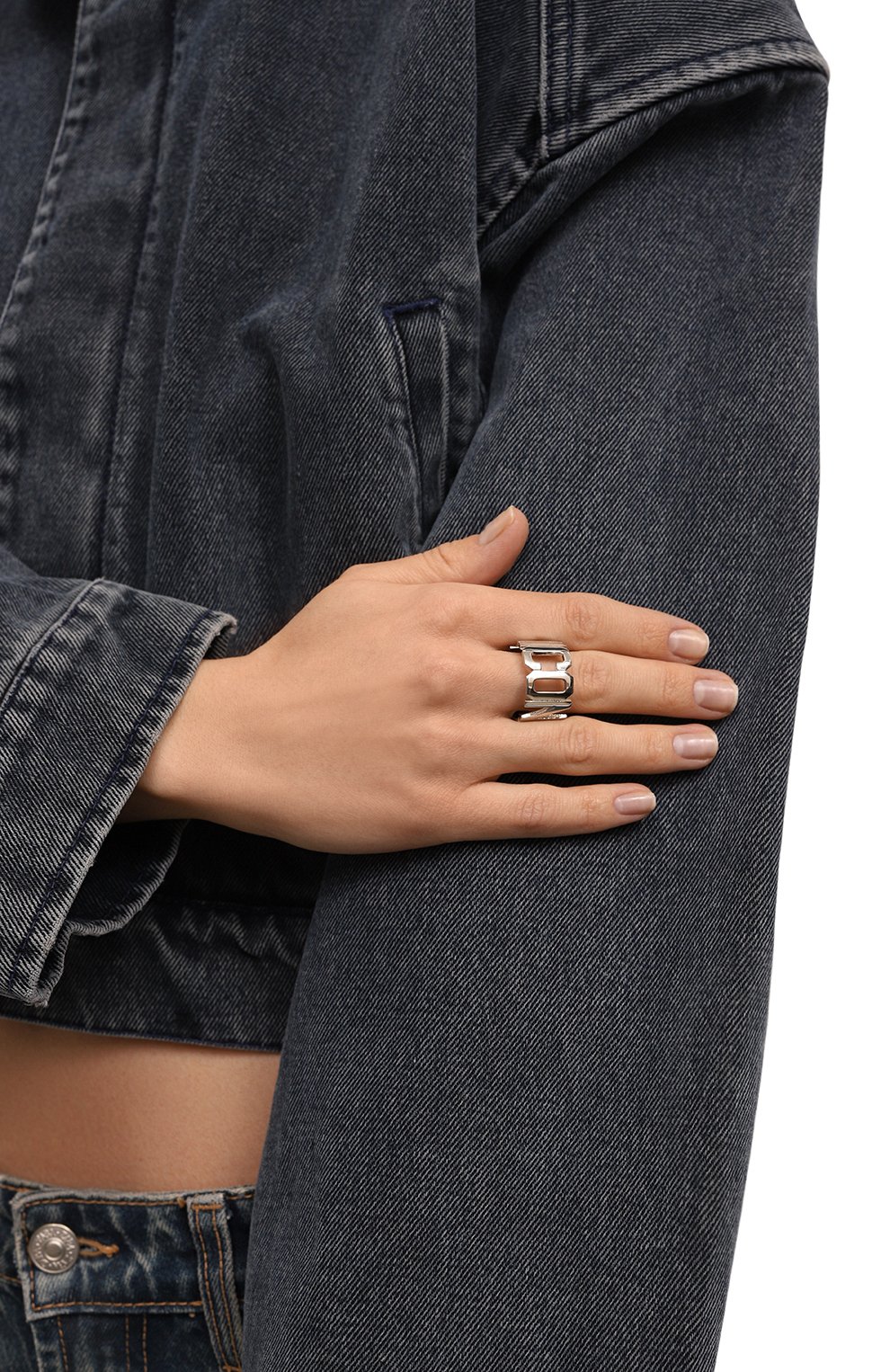 Кольцо DSQUARED2 серебряного цвета по цене 18000 руб., арт. RIM0058 37200001, фото 2 Кольцо DSQUARED2, арт. RIM0058 37200001, фото 2