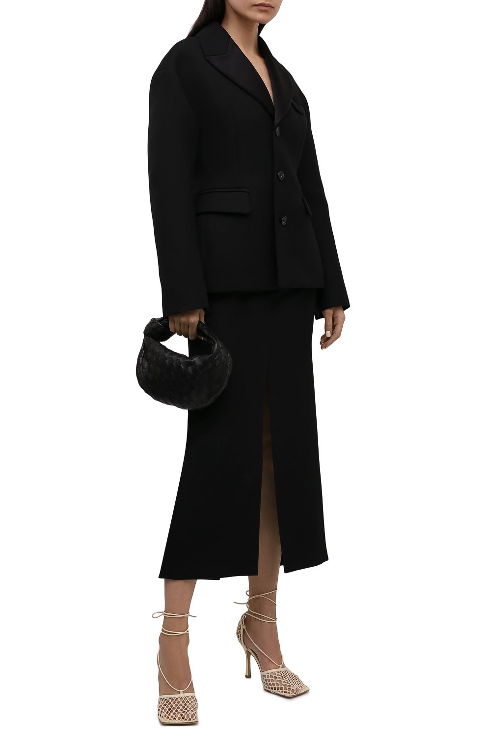 Шерстяная юбка BOTTEGA VENETA черного цвета по цене 99300 руб., арт. 659561/VKIS0, фото 2 Шерстяная юбка BOTTEGA VENETA, арт. 659561/VKIS0, фото 2