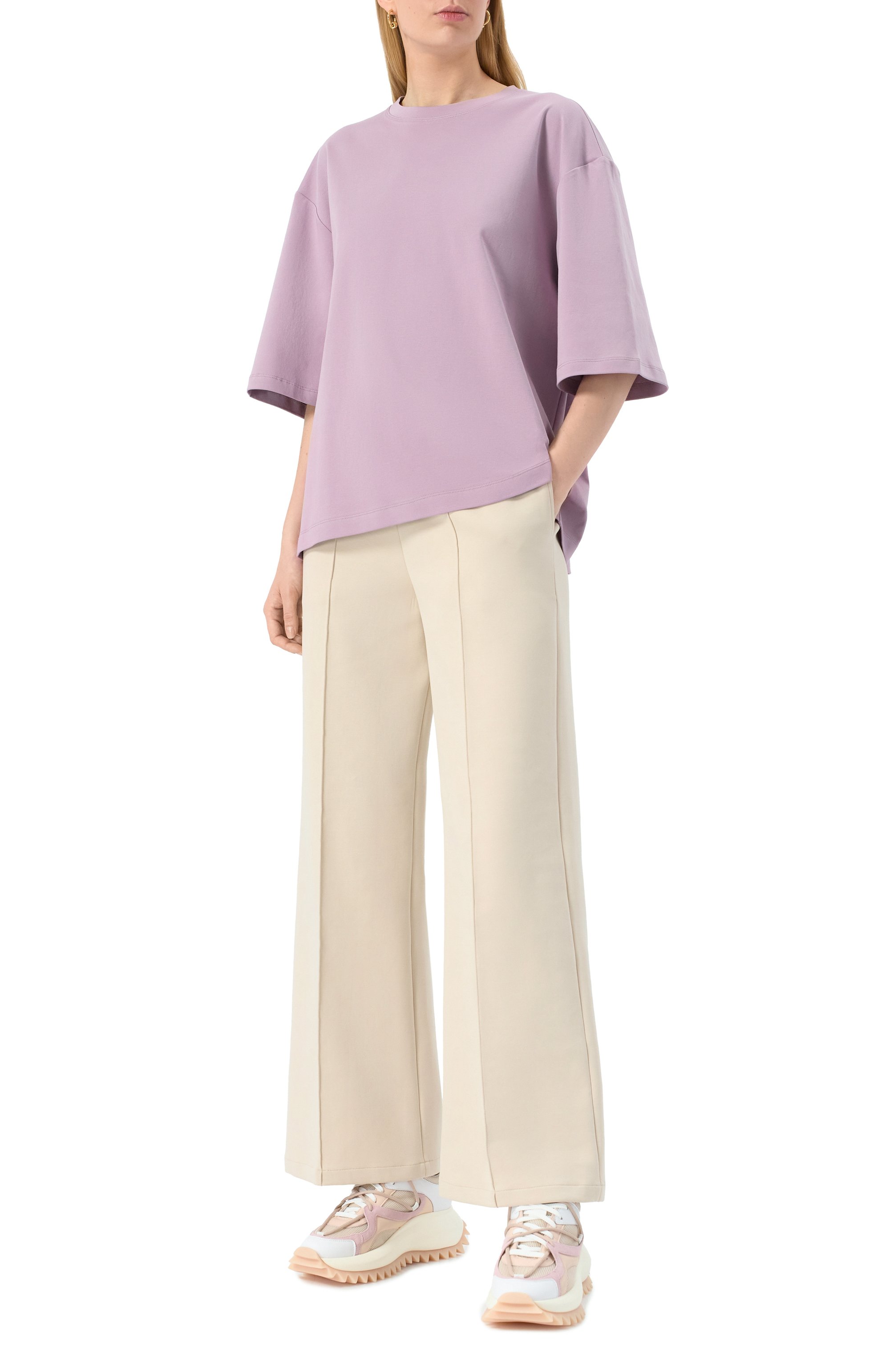 Комбинированные кроссовки running double laces VIC MATIE светло-розового цвета по цене 41650 руб., арт. 1G3202D_D22BQETI12, фото 2 Комбинированные кроссовки running double laces VIC MATIE, арт. 1G3202D_D22BQETI12, фото 2