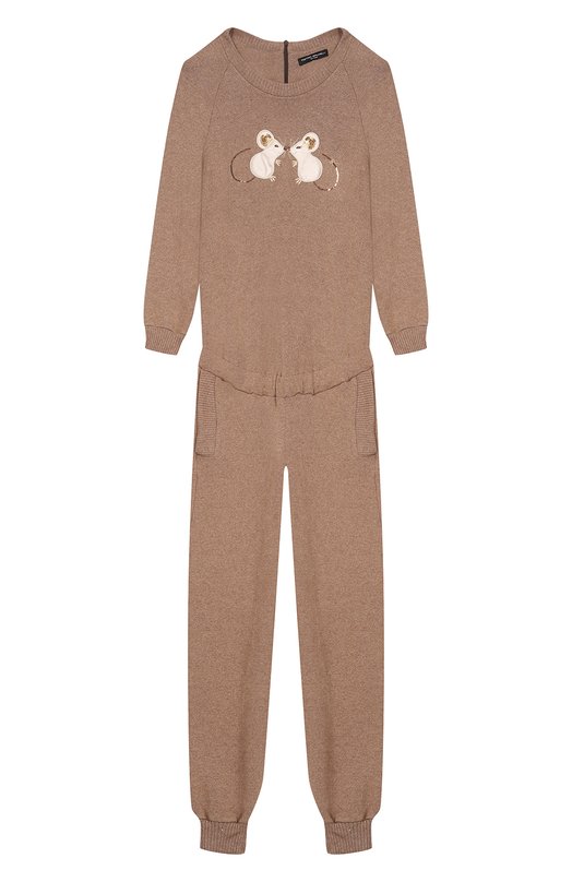 

Комбинезон из вискозы и шерсти Pietro Brunelli, Коричневый