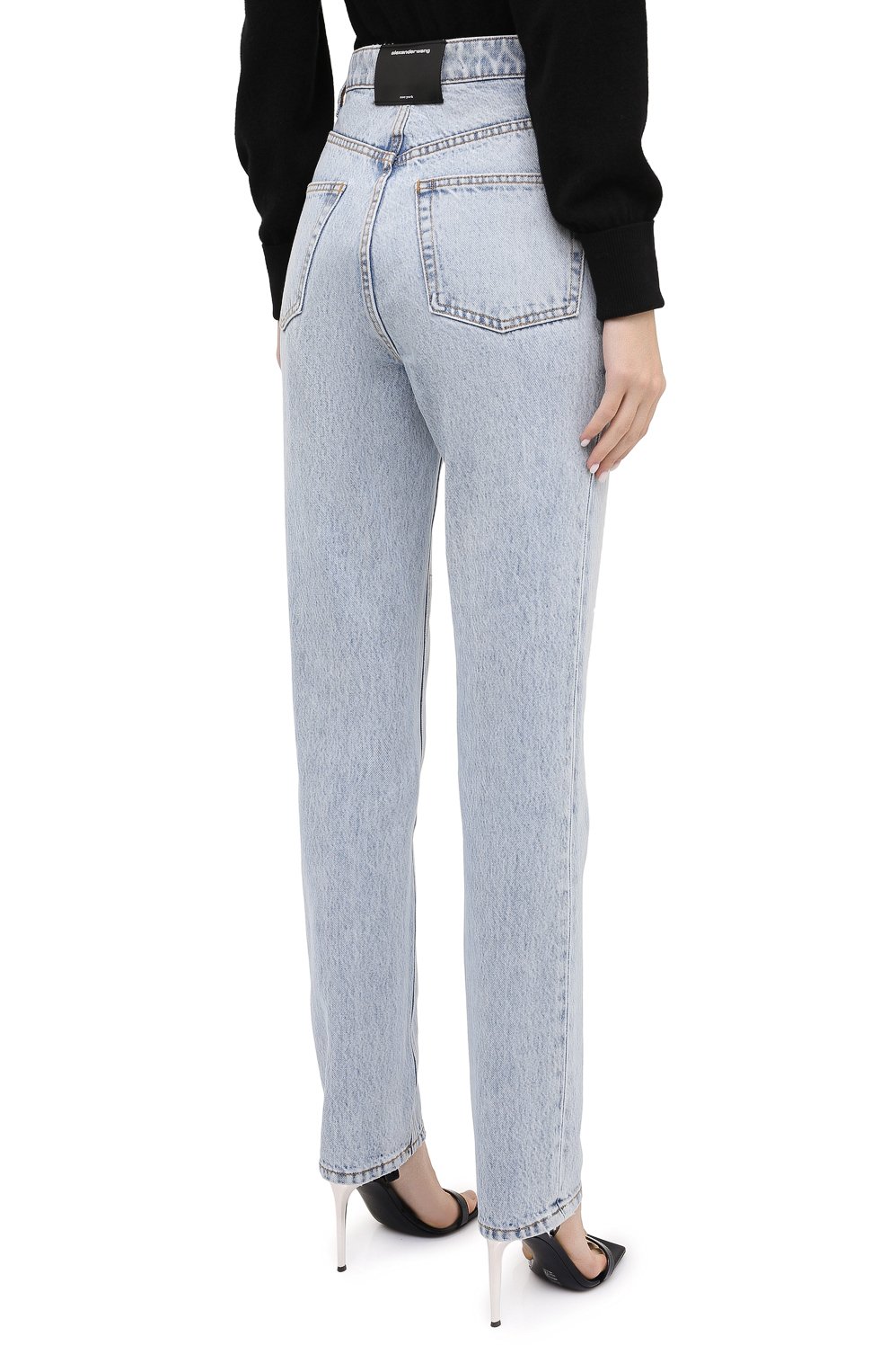 Джинсы ALEXANDER WANG голубого цвета по цене 46650 руб., арт. 4DC2204774, фото 4 Джинсы ALEXANDER WANG, арт. 4DC2204774, фото 4