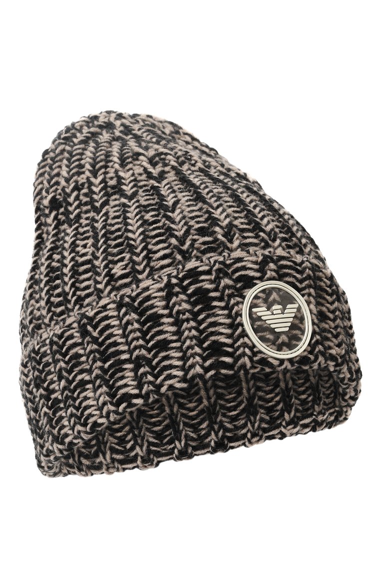 Детский комплект из шапки и шарфа EMPORIO ARMANI бежевого цвета, арт. 407529/3F491 | Фото 2 (Материал: Синтетический материал, Текстиль, Шерсть; Материал сплава: Проставлено; Нос: Не проставлено)
