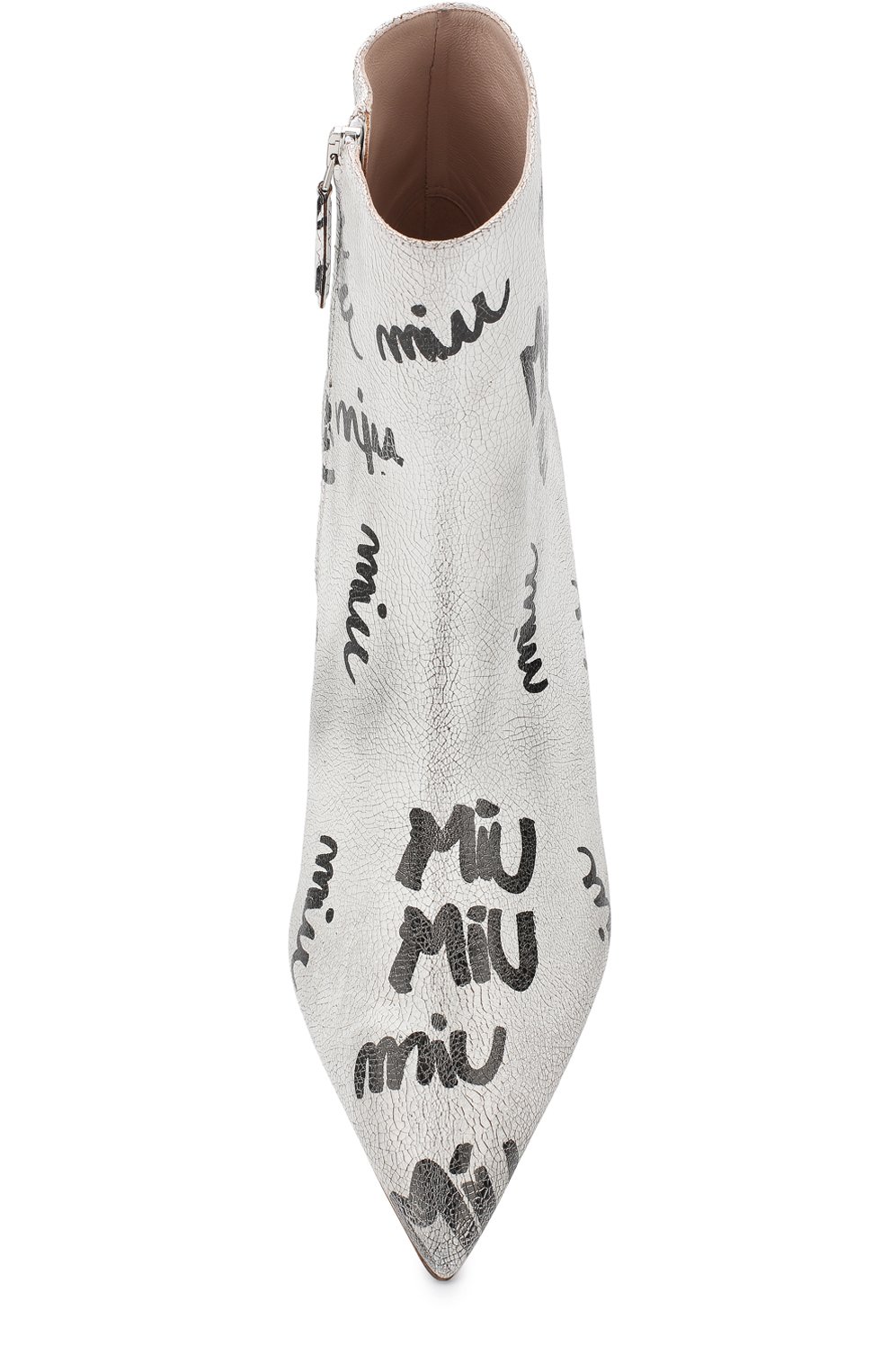 Кожаные ботильоны на каблуке с глиттером MIU MIU, арт. 5U072C/3KJ9, фото 5