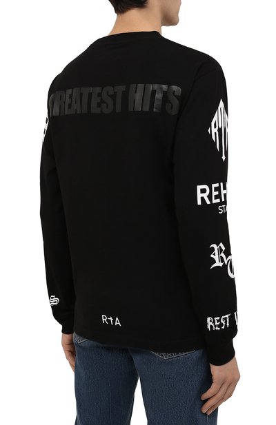 Хлопковый лонгслив RTA, арт. MF21-A094-0049BLKGT, фото 4