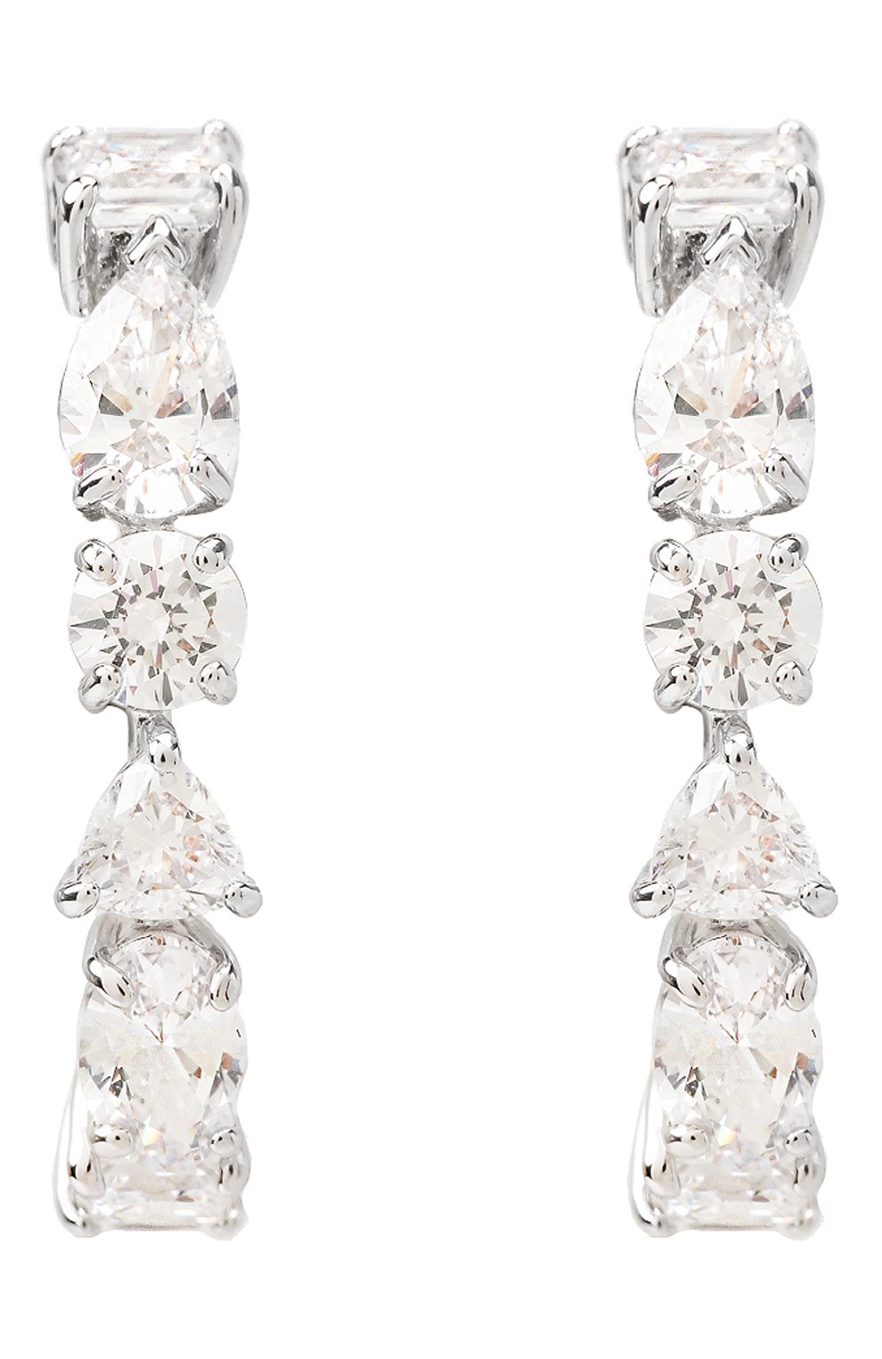 Серьги tennis deluxe mixed SWAROVSKI серебряного цвета по цене 14500 руб., арт. 5563322, фото 1 Серьги tennis deluxe mixed SWAROVSKI, арт. 5563322, фото 1