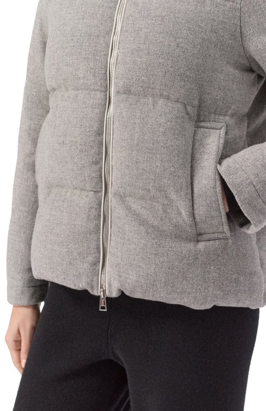 Пуховик из шерсти и кашемира Kiton D54658K0553G01 Серый  D54658K0553G01 Фото 5