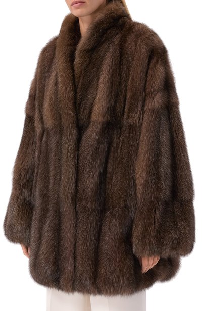 Шуба из соболя MVST, арт. M049/SABLE WILD SIL 3/4, фото 3