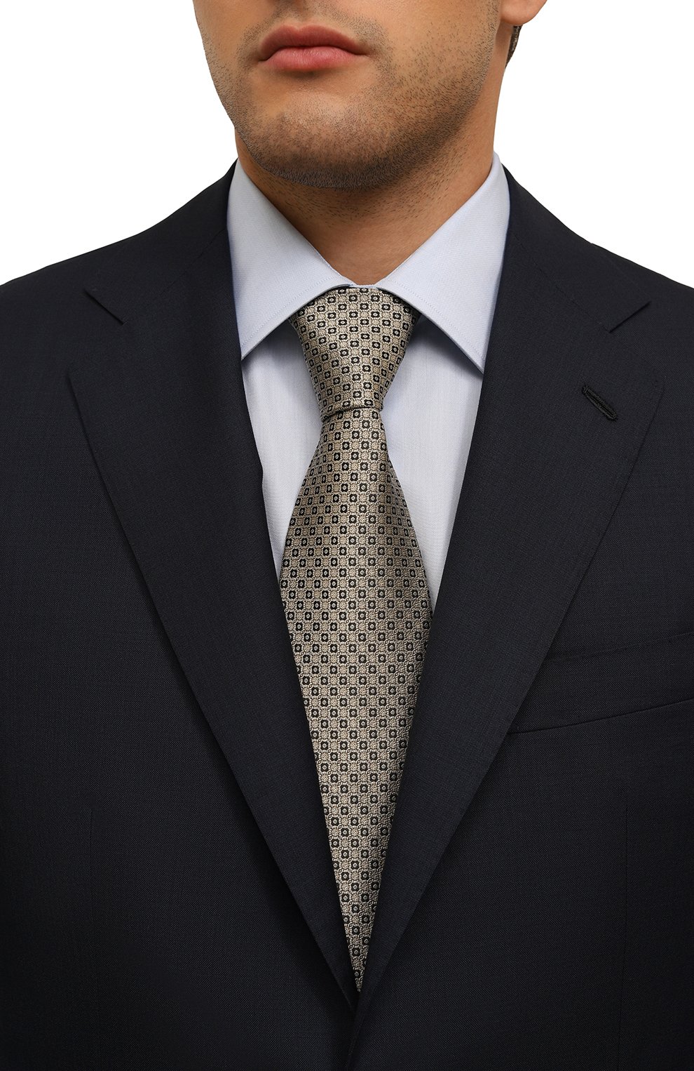 Шелковый галстук STEFANO RICCI бежевого цвета по цене 31000 руб., арт. CCXL/54033, фото 2 Шелковый галстук STEFANO RICCI, арт. CCXL/54033, фото 2