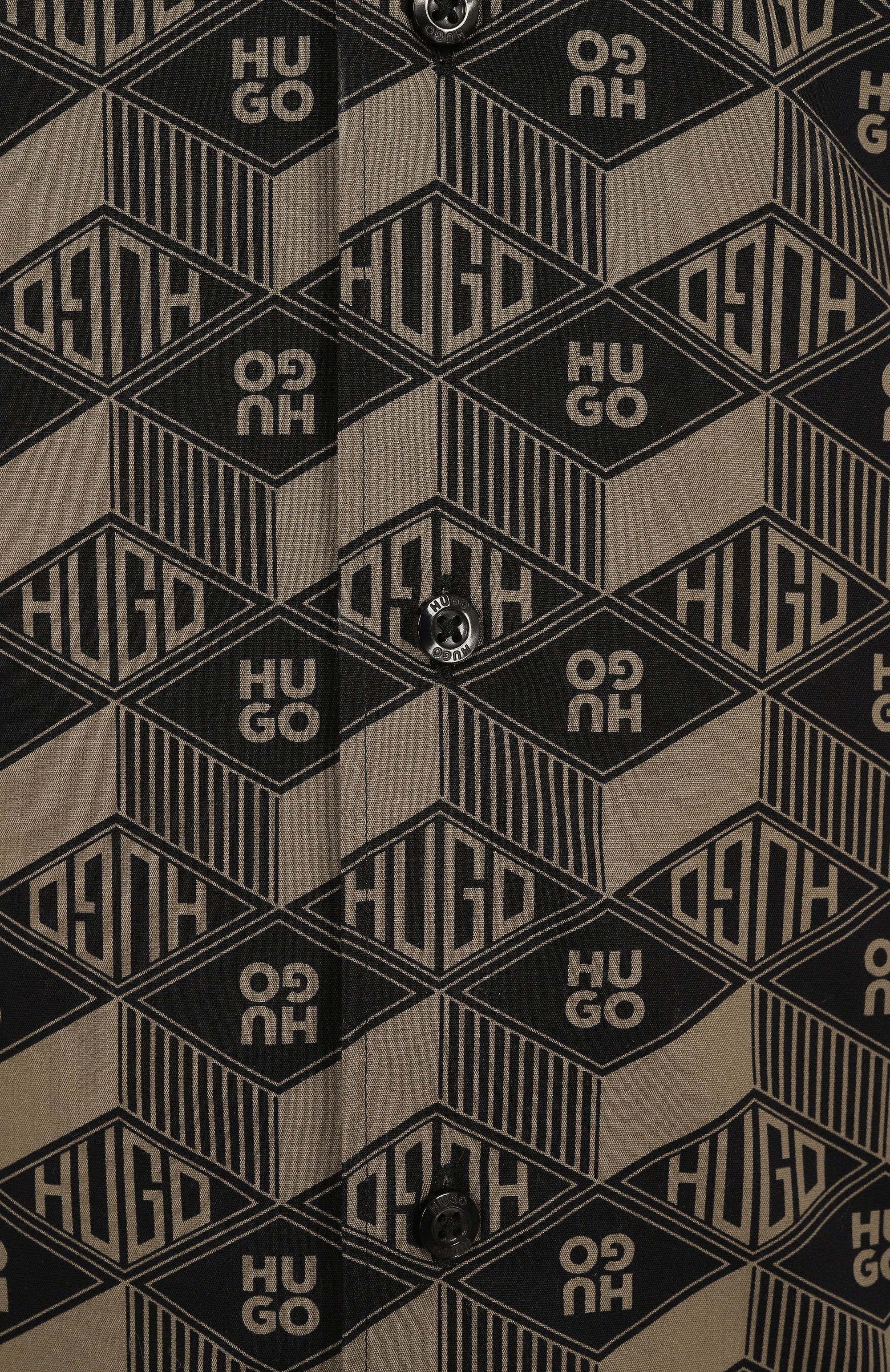 Хлопковая рубашка HUGO коричневого цвета по цене 13450 руб., арт. 50539705, фото 6 Хлопковая рубашка HUGO, арт. 50539705, фото 6