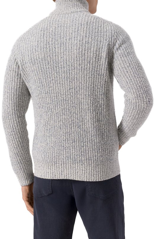 Кардиган из шерсти и шелка Brunello Cucinelli MRI55511 Голубой  MRI55511 Фото 4