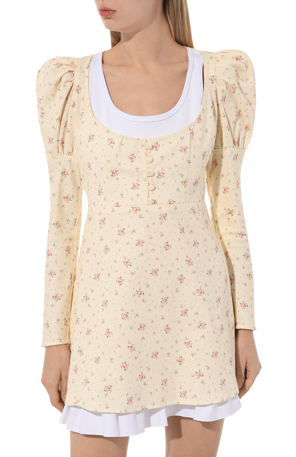 Хлопковое платье BOTROIS кремового цвета по цене 17340 руб., арт. SKU7017355, фото 3 Хлопковое платье BOTROIS, арт. SKU7017355, фото 3