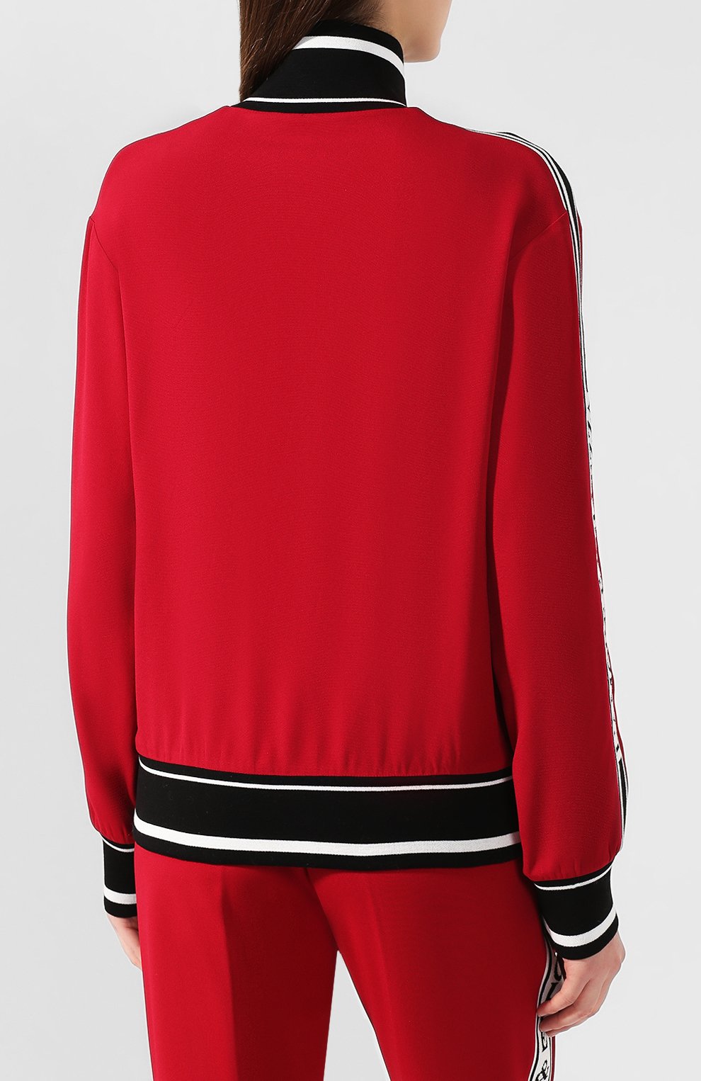 Толстовка из вискозы DOLCE & GABBANA красного цвета по цене 89950 руб., арт. F9C50T/G7RNY, фото 4 Толстовка из вискозы DOLCE & GABBANA, арт. F9C50T/G7RNY, фото 4