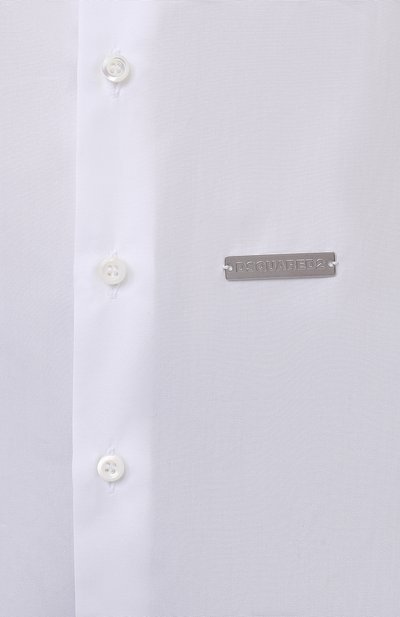 Хлопковая рубашка DSQUARED2 белого цвета по цене 30800 руб., арт. S72DL0684/S36275, фото 5 Хлопковая рубашка DSQUARED2, арт. S72DL0684/S36275, фото 5