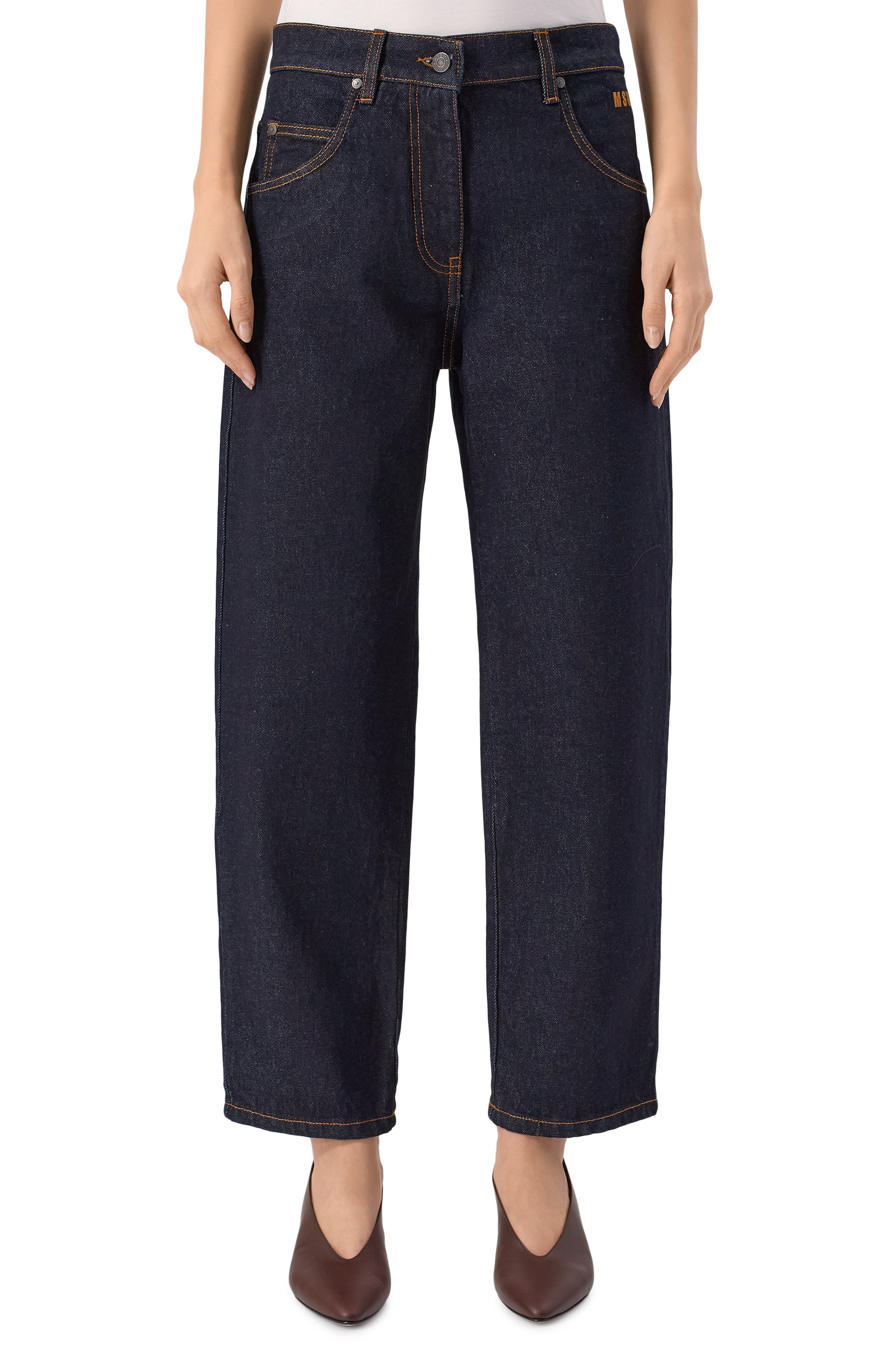 Джинсы MSGM темно-синего цвета по цене 29950 руб., арт. 3941MDP235/257763, фото 3 Джинсы MSGM, арт. 3941MDP235/257763, фото 3