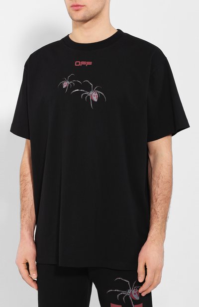 Хлопковая футболка OFF-WHITE, арт. 0MAA038S201850011024, фото 3