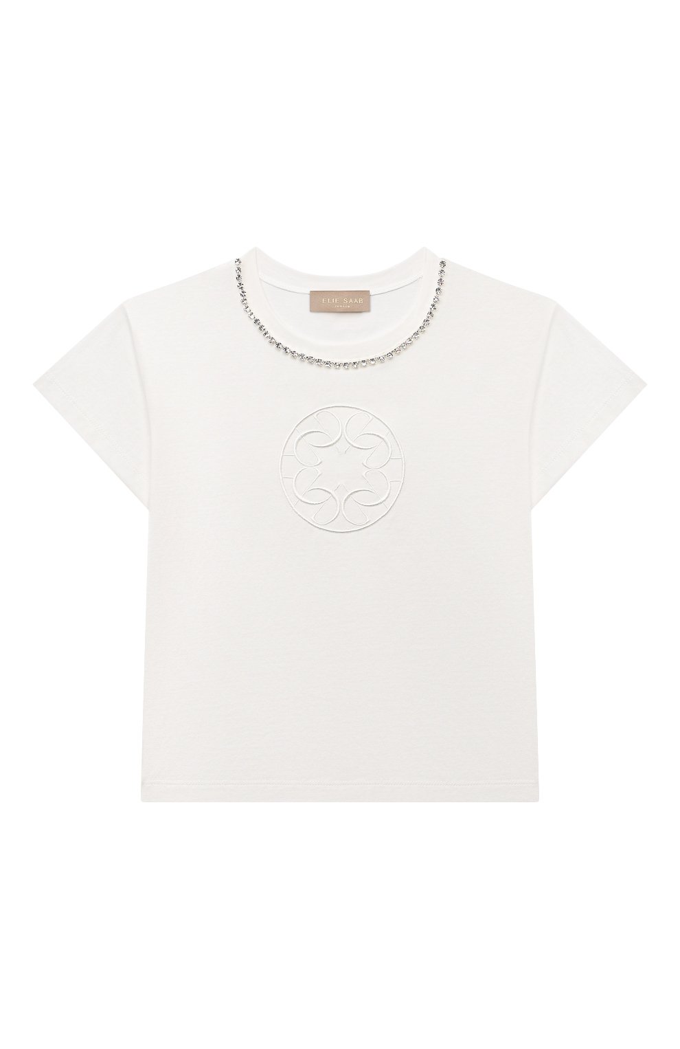 Хлопковая футболка ELIE SAAB JUNIOR, арт. EFTS005 TS0029/10A-14A, фото 1
