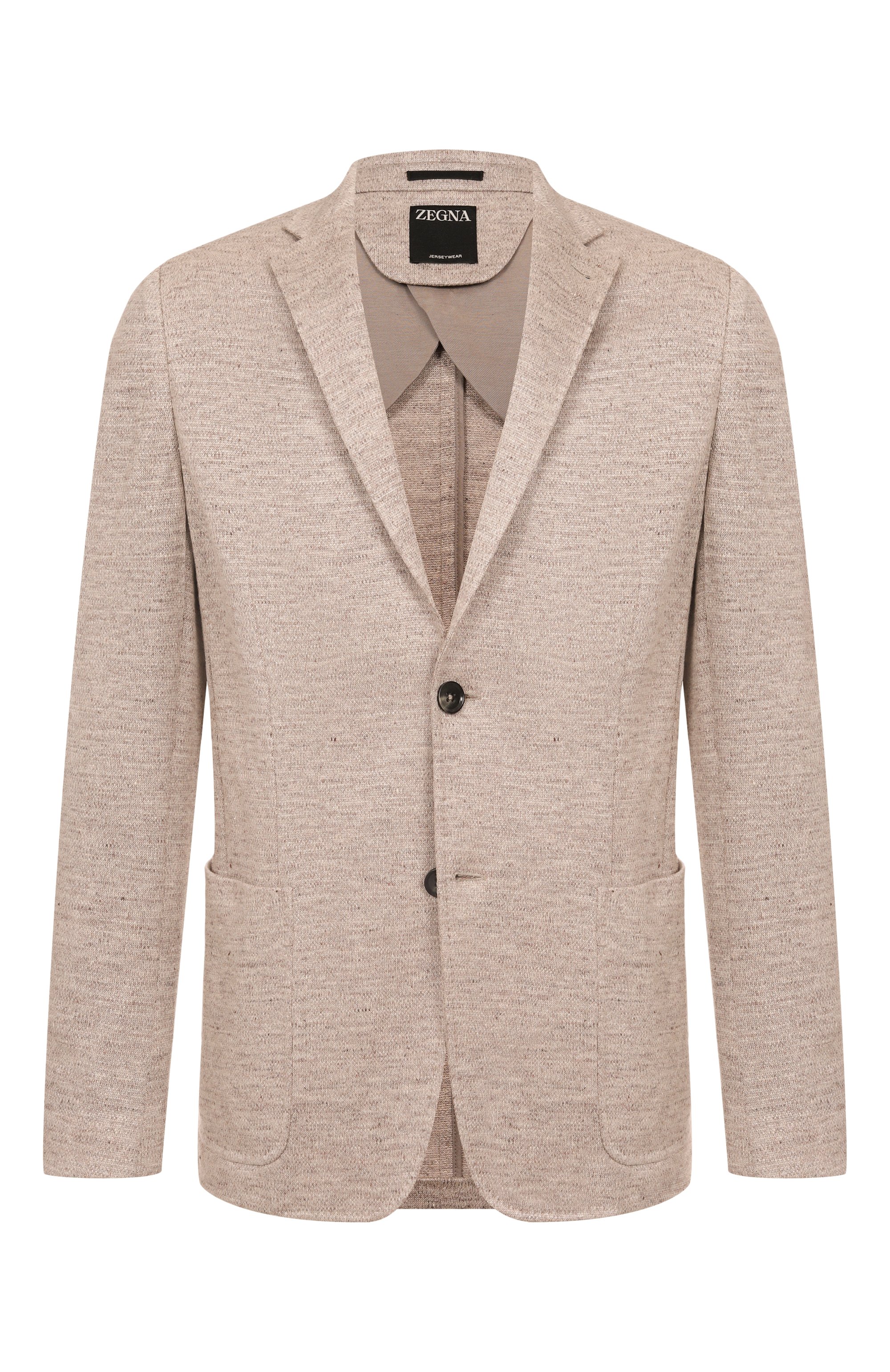 Льняной пиджак ZEGNA бежевого цвета по цене 352500 руб., арт. SUF/UDC70A7, фото 1 Льняной пиджак ZEGNA, арт. SUF/UDC70A7, фото 1