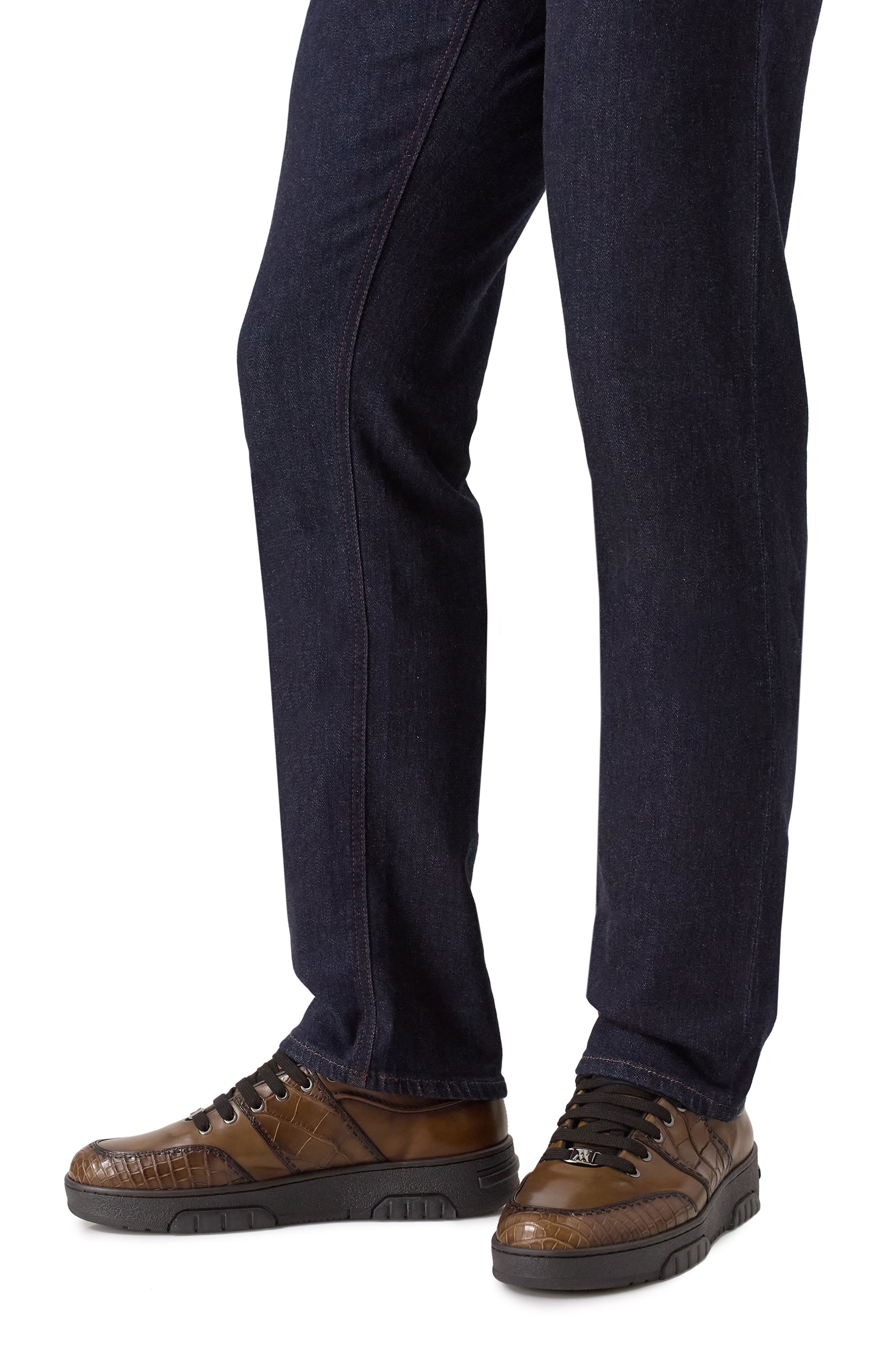 Кожаные кеды edge с отделкой из аллигатора ARTIOLI, арт. 0S892, фото 3