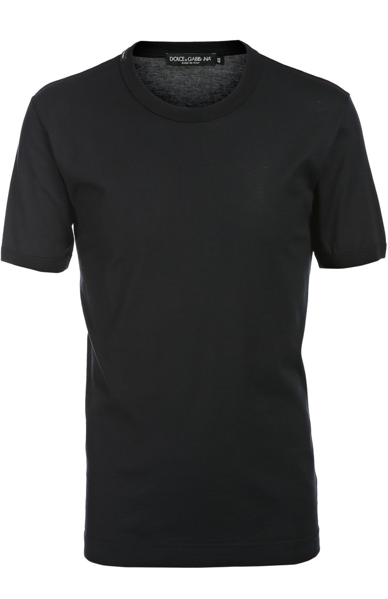 Мужская хлопковая футболка DOLCE & GABBANA темно-синего цвета, арт. 0101/G8FL6T/FU7EQ | Фото 1 (Материал внешний: Хлопок; Мужское Кросс-КТ: Футболка-одежда; Длина (для топов): Стандартные; Рукава: Короткие; Принт: Без принта; Стили: Кэжуэл; Статус проверки: Проверена категория; Региональные ограничения белый список (Axapta Mercury): RU; Автоматизация Diginetica: Не назначено; Кросс-КТ: Джерси; Детали: Декор; Автоматизация ТО: Проставлено; Автоматизация состава: Проставлено)