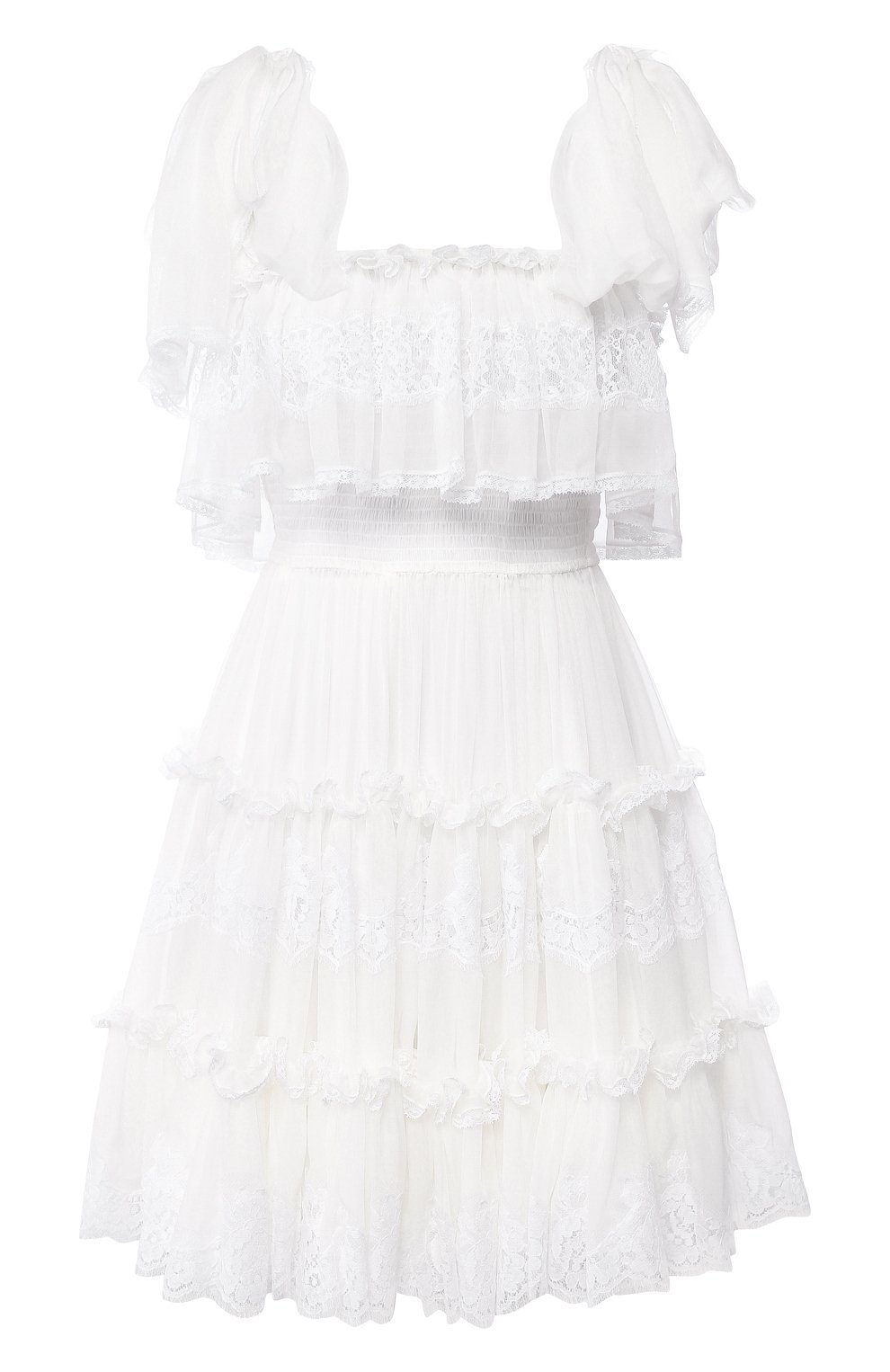 Платье из смеси шелка и хлопка DOLCE & GABBANA, арт. F6C5ST/FU1AT, фото 1
