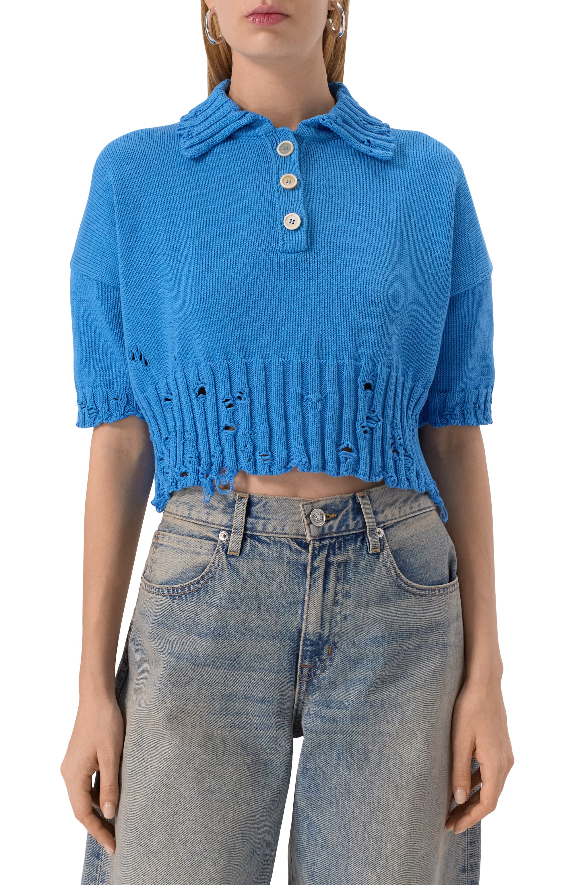 Хлопковое поло MARNI, арт. P0MD0045E0/UFC652, фото 3