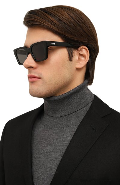 Солнцезащитные очки OFF-WHITE черного цвета по цене 29700 руб., арт. 0ERI086/1007, фото 3 Солнцезащитные очки OFF-WHITE, арт. 0ERI086/1007, фото 3