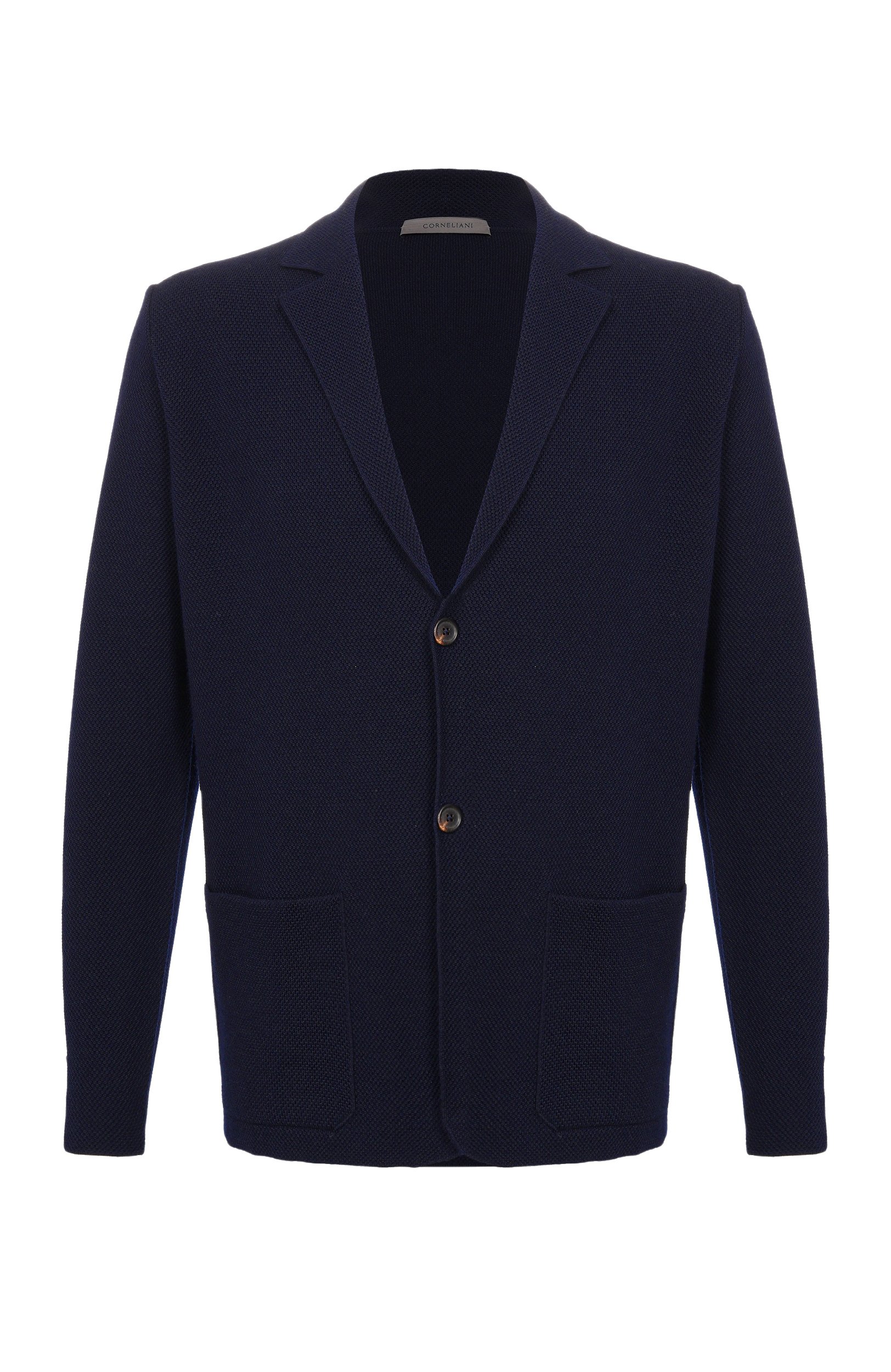 Шерстяной пиджак CORNELIANI темно-синего цвета по цене 97300 руб., арт. 28M588/2A25165, фото 1 Шерстяной пиджак CORNELIANI, арт. 28M588/2A25165, фото 1