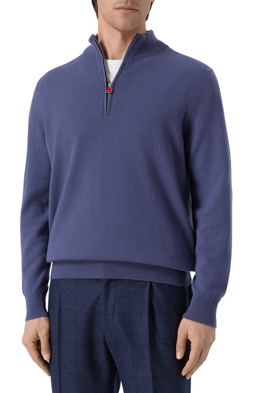 Кашемировый джемпер Kiton UMK1508K343 Синий  UMK1508K343 Фото 3