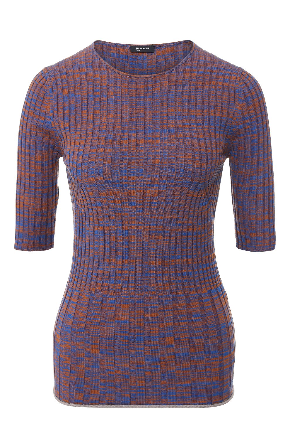 Хлопковый топ JIL SANDER NAVY разноцветного цвета по цене 26800 руб., арт. JNWM7536C/JMY2401E, фото 1 Хлопковый топ JIL SANDER NAVY, арт. JNWM7536C/JMY2401E, фото 1