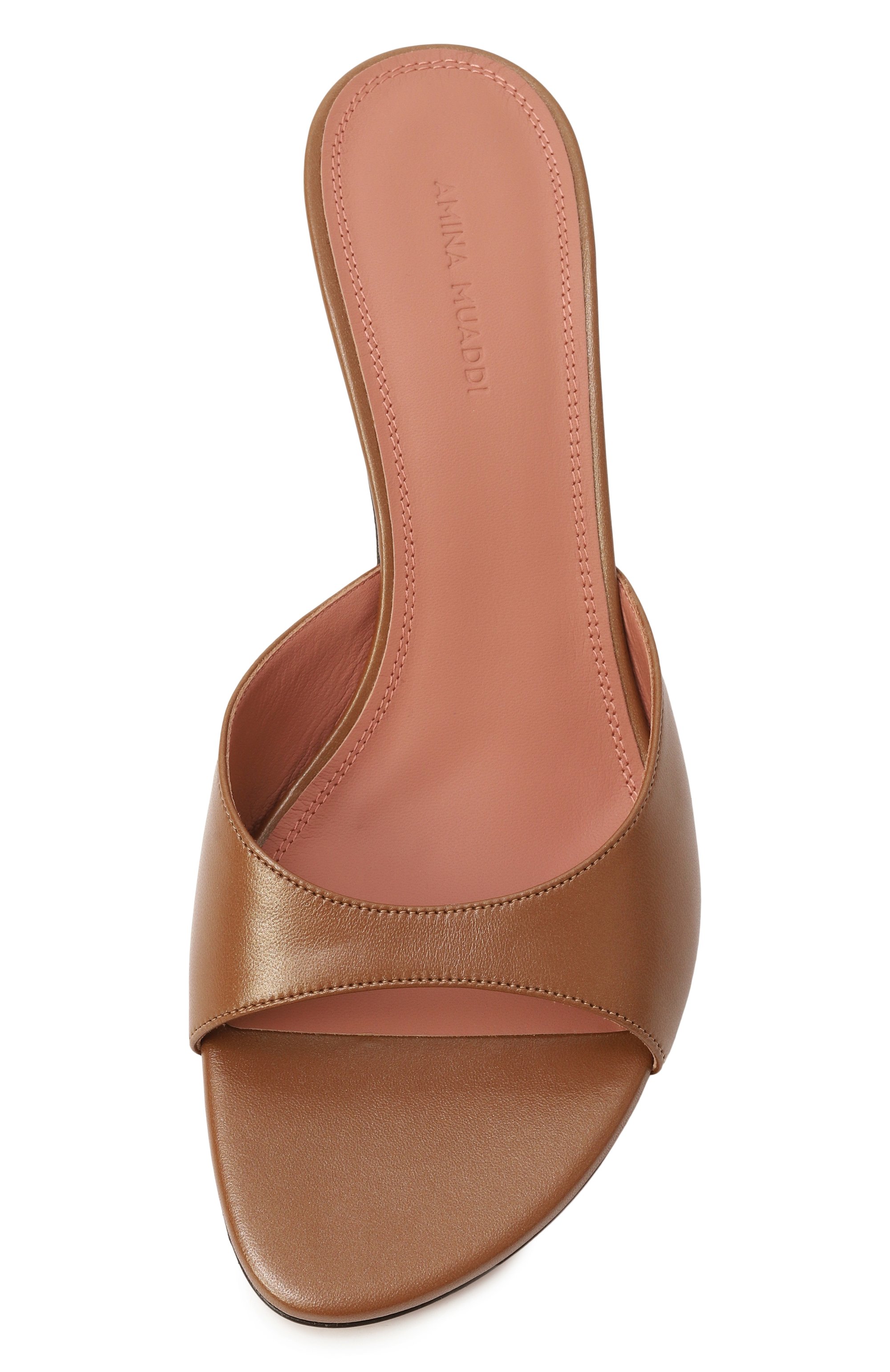 Кожаные мюли jeanne 60 AMINA MUADDI коричневого цвета по цене 89950 руб., арт. JEANNE SLIPPER 60/NAPPA, фото 6 Кожаные мюли jeanne 60 AMINA MUADDI, арт. JEANNE SLIPPER 60/NAPPA, фото 6