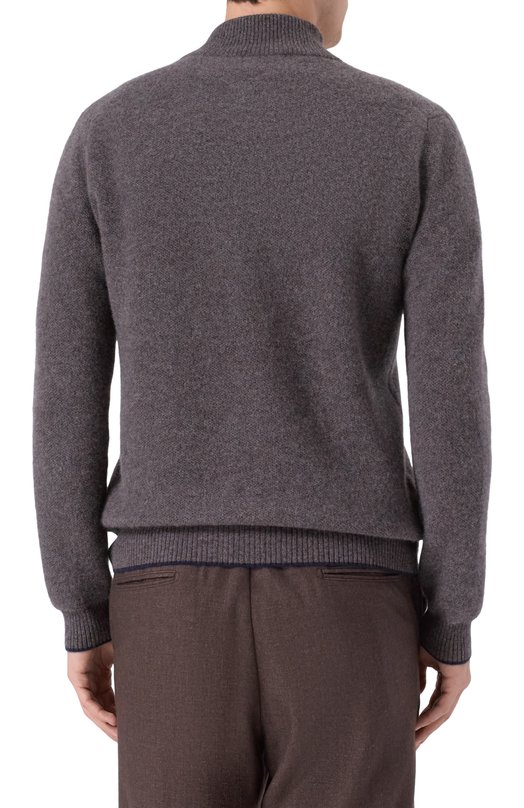 Кашемировый джемпер Andrea Campagna WU26WS310-07-FWS263 Коричневый  WU26WS310-07-FWS263 Фото 4